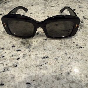 Tom Ford Black Sunglasses with Gold Accents